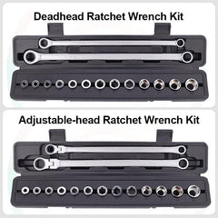 15pcs Adjustable Ratchet Wrench Kit