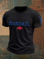 Men's Buffalo Football Lover Printed T-shirt