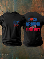 Men's Fuck Around And Find Out Football Fans Lovers Gameday Casual Tee