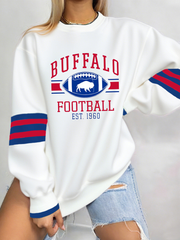 Women's Football Fans Lovers Gameday Casual Regular Sweatshirt