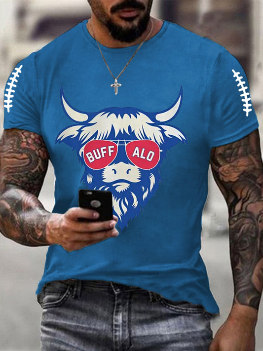 Men's Football Fans Lovers Gameday Casual Tee