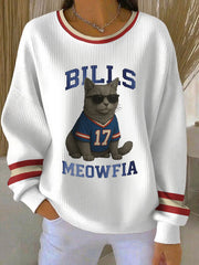 Women's Buffalo Football Lover Printed Sweatshirt