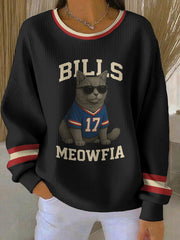 Women's Buffalo Football Lover Printed Sweatshirt