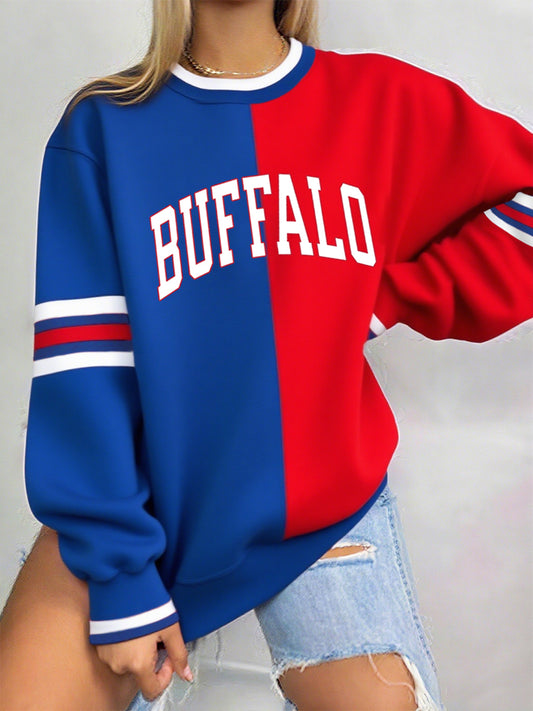 Women's Football Fans Lovers Gameday Casual Sweatshirt