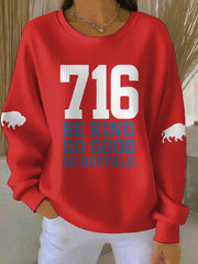 Women's Buffalo Football Lover Printed Sweatshirt