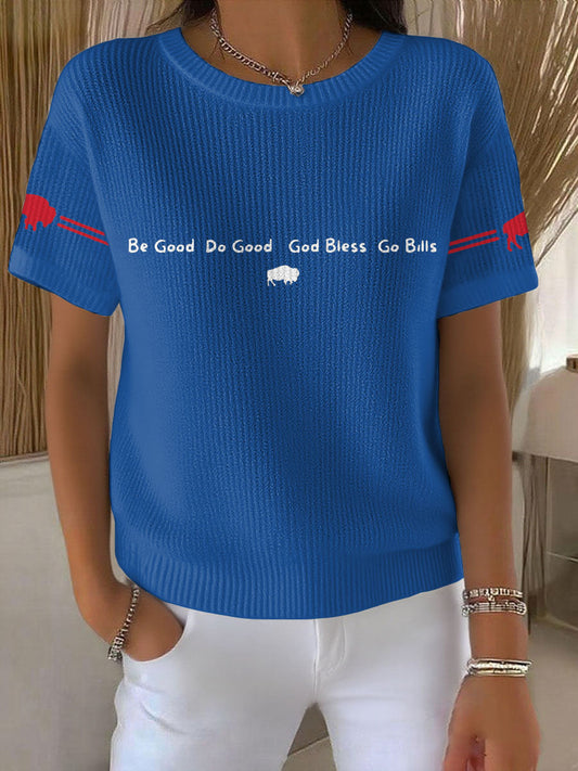Women's Buffalo Football Lover Printed Tops
