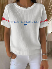 Women's Buffalo Football Lover Printed Tops