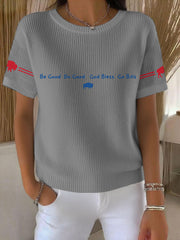 Women's Buffalo Football Lover Printed Tops