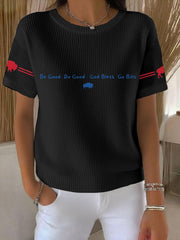 Women's Buffalo Football Lover Printed Tops