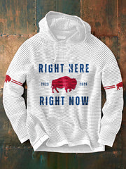 Men's Buffalo Football Lover Printed Hoodie