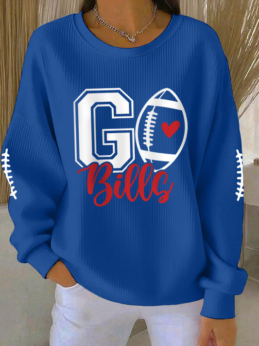 Women's Football Fans Lovers Gameday Casual Sweatshirt