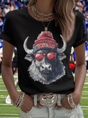 Women's Football Fans Lovers Gameday Casual Tee