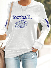 Women's Buffalo Football Lover Printed Sweatshirt
