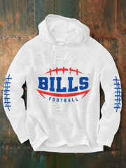 Men's Football Fans Lovers Gameday Casual Waffle Hoodie