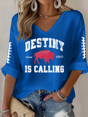 Women's Football Fans Lovers Gameday Casual Long-Sleeve Top