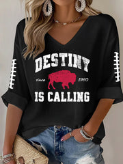 Women's Football Fans Lovers Gameday Casual Long-Sleeve Top