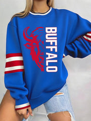 Women's Football Fans Lovers Gameday Casual Sweatshirt