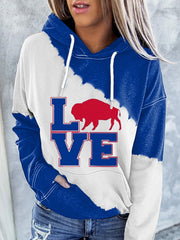 Women's Football Fans Lovers Gameday Casual Hoodie