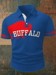 Men's Buffalo Football Lover Printed Casual Tops