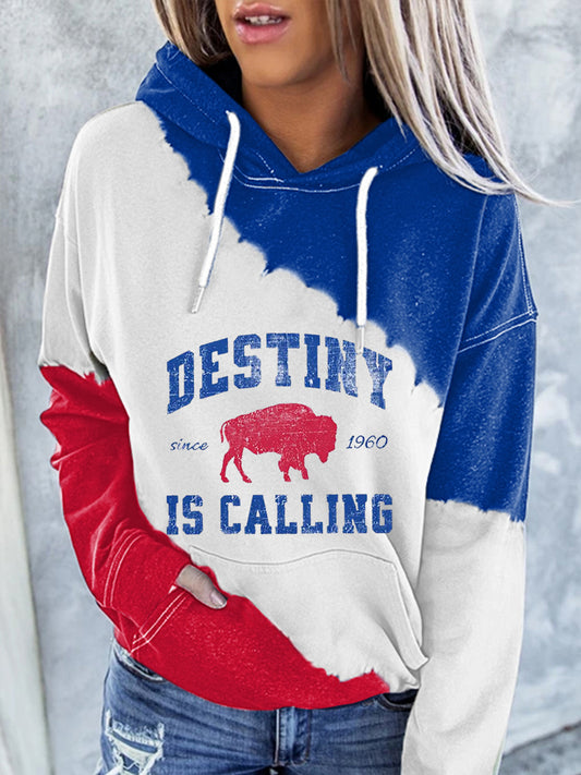 Women's Football Fans Lovers Gameday Casual Hoodie