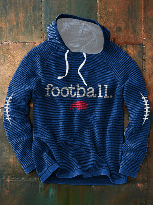 Men's Football Lover Buffalo Printed Hoodie