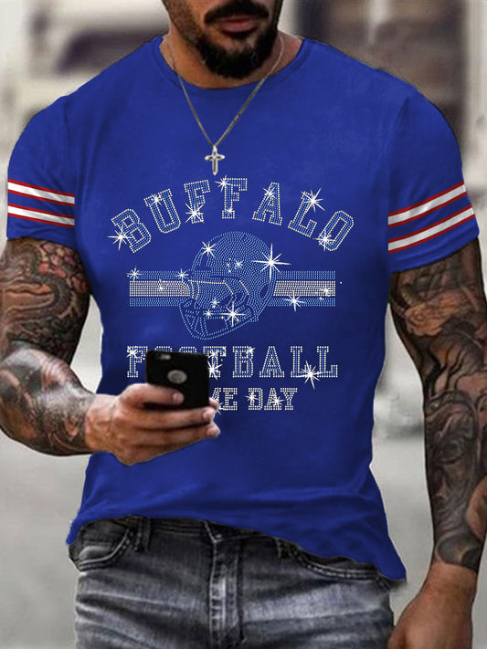 Men's Football Fans Lovers Gameday Casual Tee