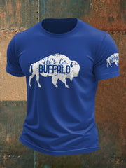 Men's Football Lover Buffalo Printed T-shirt