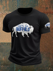 Men's Football Lover Buffalo Printed T-shirt