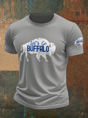 Men's Football Lover Buffalo Printed T-shirt