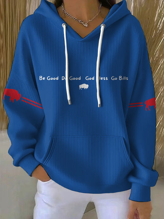 Women's Buffalo Football Lover Printed Hoodie