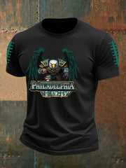 Men's Printed Tops imitation cotton short-sleeved T-shirt