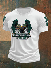 Men's Printed Tops imitation cotton short-sleeved T-shirt