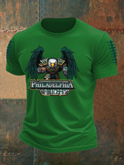 Men's Printed Tops imitation cotton short-sleeved T-shirt