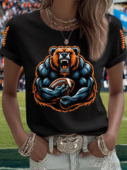 Women's Football Fans Lovers Gameday Casual Tee