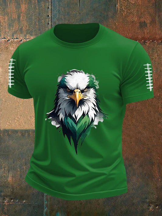 Men's Football Fans Lovers Gameday Casual Short Sleeve T-shirt