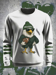 Men's Football Fans Lovers Gameday Casual Crew Neck Sweatshirt