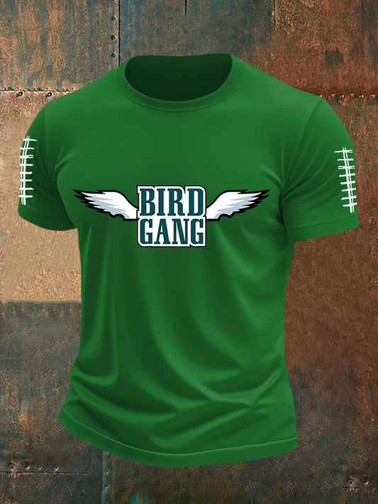 Men's Football Fans Lovers Gameday Casual Short Sleeve T-shirt