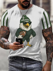 Men's Football Fans Lovers Gameday Casual Crew Neck Short Sleeve T-shirt