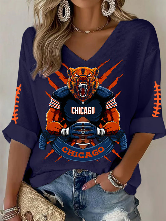 Women's Football Fans Lovers Gameday Casual Long-Sleeve Top