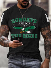 Men's Sundays Are For The Birds Football Fans Lovers Gameday Casual Tee