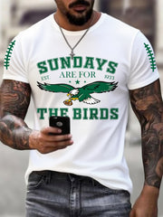 Men's Sundays Are For The Birds Football Fans Lovers Gameday Casual Tee