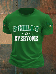 Men's Philly Football Vs Everyone Football Fans Lovers Gameday Casual Tee