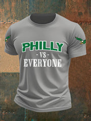 Men's Philly Football Vs Everyone Football Fans Lovers Gameday Casual Tee