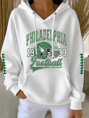 Women's Football Fans Lovers Gameday Casual Hoodie