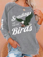 Women's Sundays Are For The Birds Football Fans Lovers Gameday Casual Sweatshirt