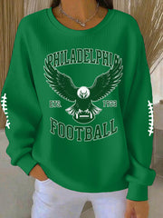 Women's Football Fans Lovers Gameday Casual Sweatshirt