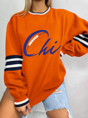 Women's Football Fans Lovers Gameday Casual Sweatshirt