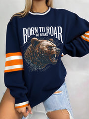Women's Football Fans Lovers Gameday Casual Sweatshirt