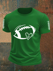 Men's Football Fans Lovers Gameday Casual Short Sleeve T-shirt