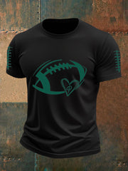 Men's Football Fans Lovers Gameday Casual Short Sleeve T-shirt